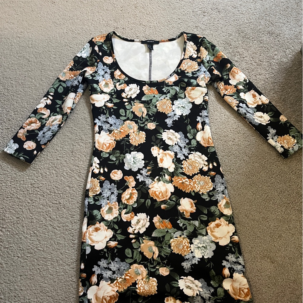 Forever 21 Black Floral Dress